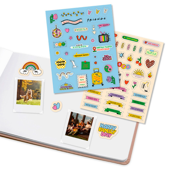  A set of stickers for photo albums 