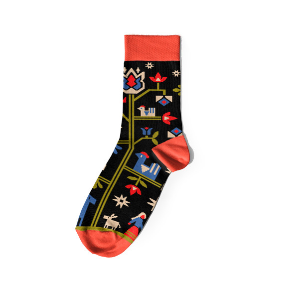  Шкарпетки «Дерево життя» чорні 1 пара: Фото - ORNER 