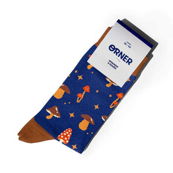  Шкарпетки «Осінні дари» коричневі 1 пара: Фото - ORNER 