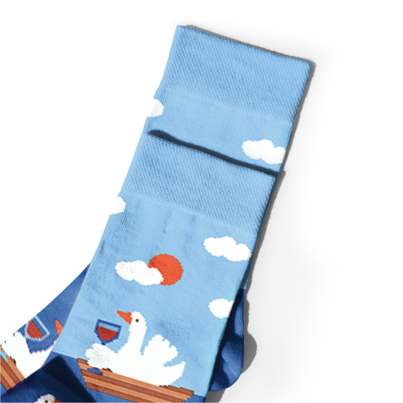  Шкарпетки «Гуси-винолюби» сині 1 пара: Фото - ORNER 