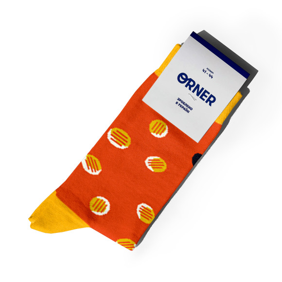  Шкарпетки «Котики і символи удачі» червоні 1 пара: Фото - ORNER 