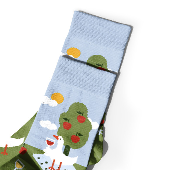  Шкарпетки «Гуси-винолюби» зелені 1 пара: Фото - ORNER 