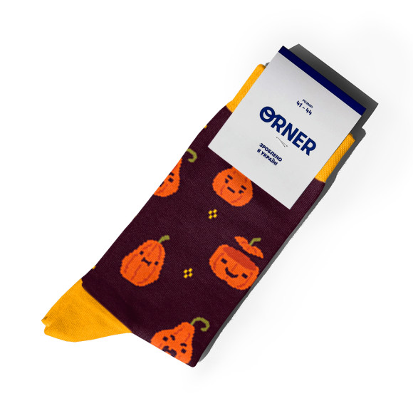  Носки «Осенние дары» жёлтые 1 пара: Фото - ORNER 