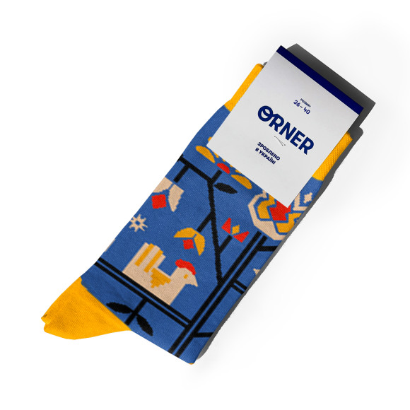  Шкарпетки «Дерево життя» сині 1 пара: Фото - ORNER 