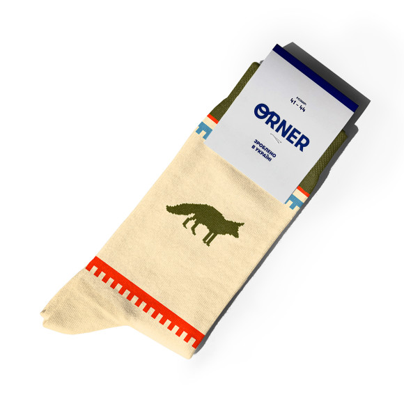  Шкарпетки «Схід» світлі 1 пара: Фото - ORNER 