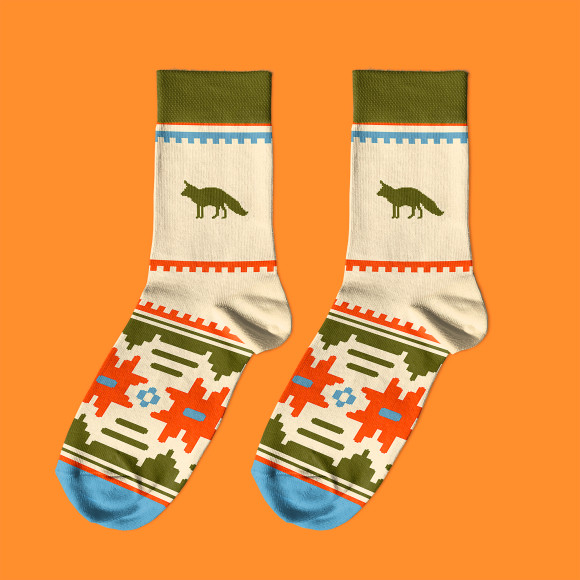  Шкарпетки «Схід» світлі 1 пара: Фото - ORNER 