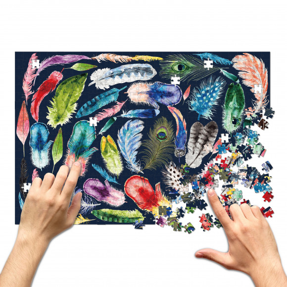  Jigsaw puzzle Watercolor feathers 500 elements: Photo - ORNER 