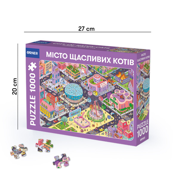  Пазл «Місто щасливих котів» 1000 елементів: Фото - ORNER 