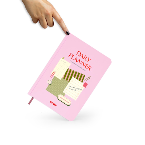  Планер-дневник «Daily planner» розовый: Фото - ORNER 