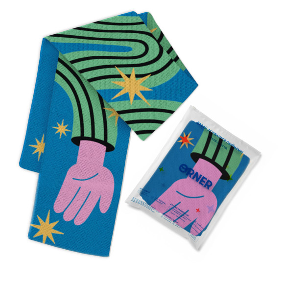  Шарф «Ходи обійму» синій: Фото - ORNER 