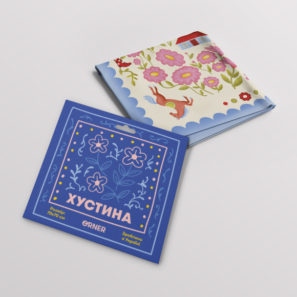  Платок «Дом среди цветов» розовый: Фото - ORNER 