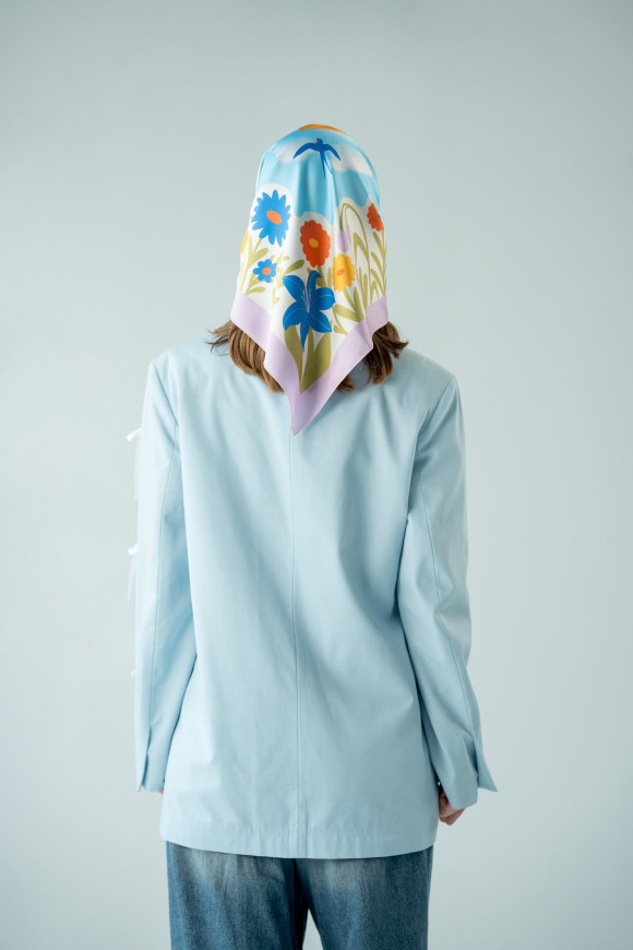  Платок «Ласточкино небо» голубой: Фото - ORNER 