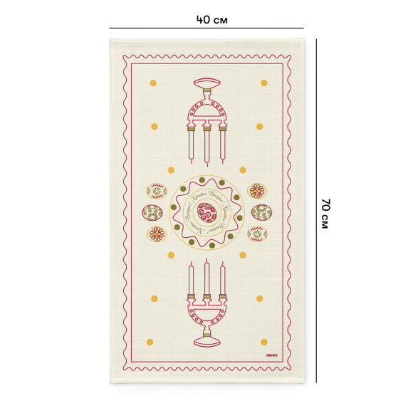  Рушник «Великодні миті» світло-червоний 40х70: Фото - ORNER 