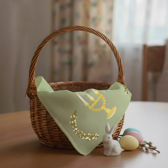  Рушник «Великодній вінок» зелений 40х70: Фото - ORNER 