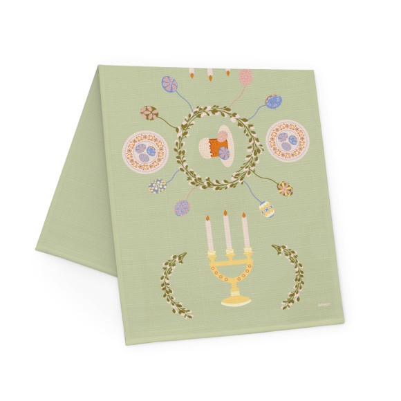  Рушник «Великодній вінок» зелений 40х70: Фото - ORNER 