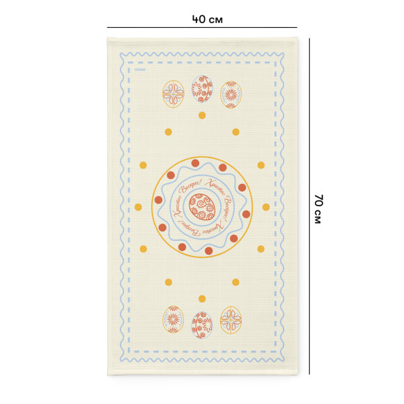  Рушник «Великодні миті» світло-блакитний 40х70: Фото - ORNER 