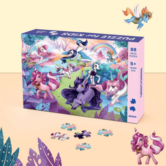  Kids puzzle Unicorns 88 elements: Photo - ORNER 