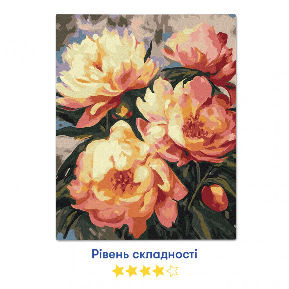  Картина по номерам «Персиковые пионы»: Фото - ORNER 