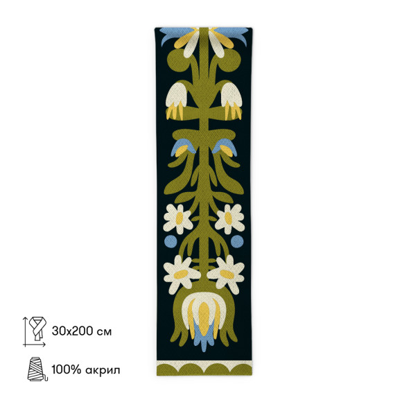  Шарф «Витинанки» чорний: Фото - ORNER 