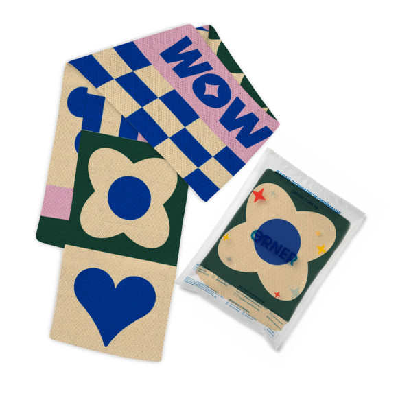  Шарф «WOW» синьо-зелений: Фото - ORNER 