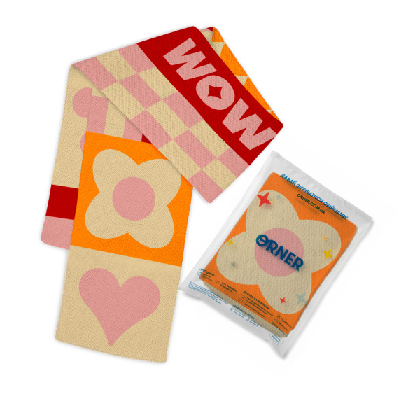  Шарф «WOW» жовто-рожевий: Фото - ORNER 