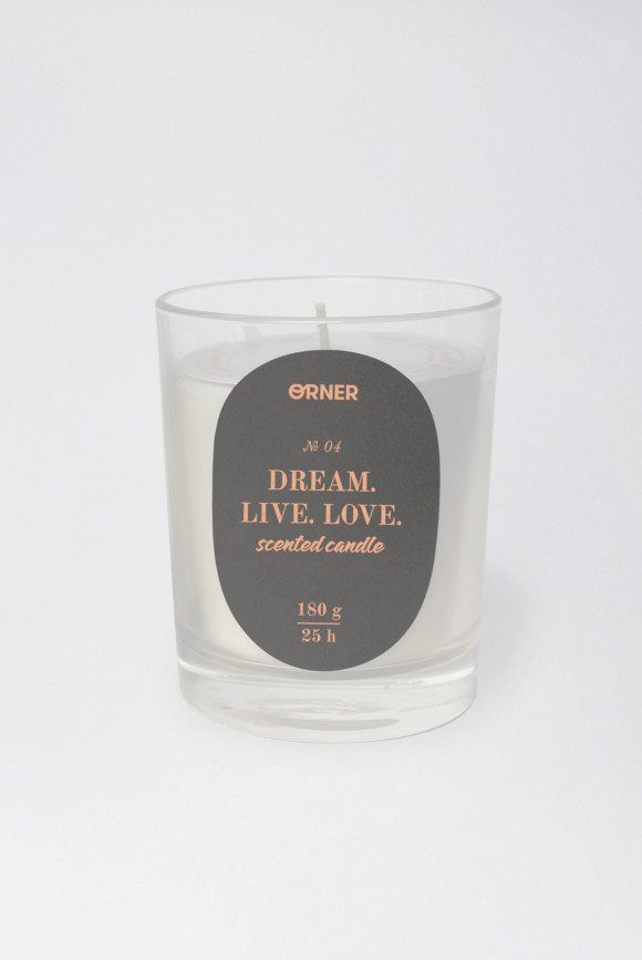  Свеча «DREAM.LIVE.LOVE»: Фото - ORNER 