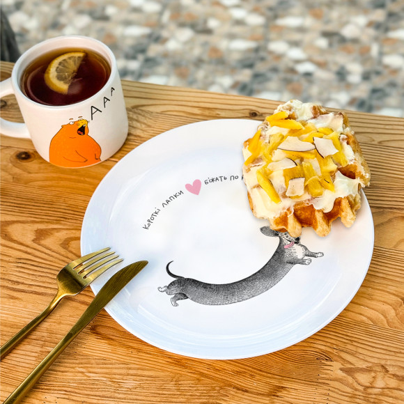  Happy dachshund plate: Photo - ORNER 