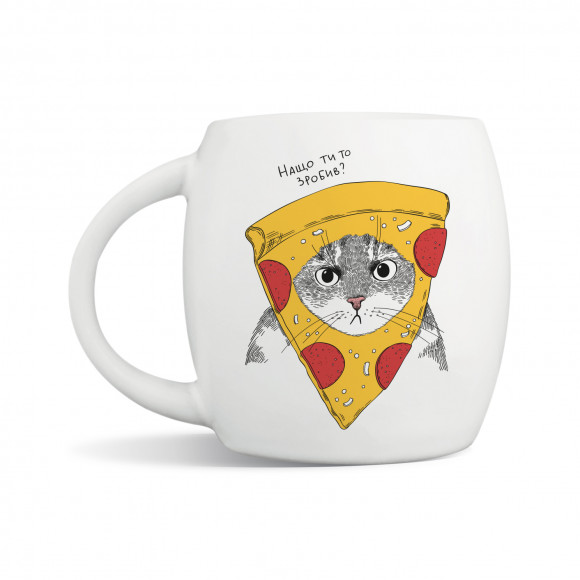  Тарелка и чашка «Кот в пицце»: Фото - ORNER 