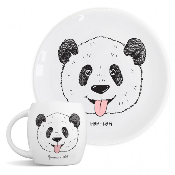  Тарілка та чашка «Панда»: Фото - ORNER 
