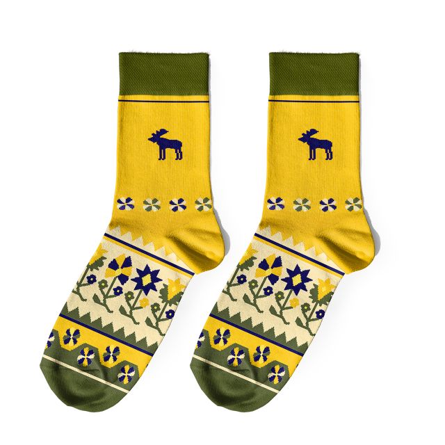 Socks "North" yellow 1 pair