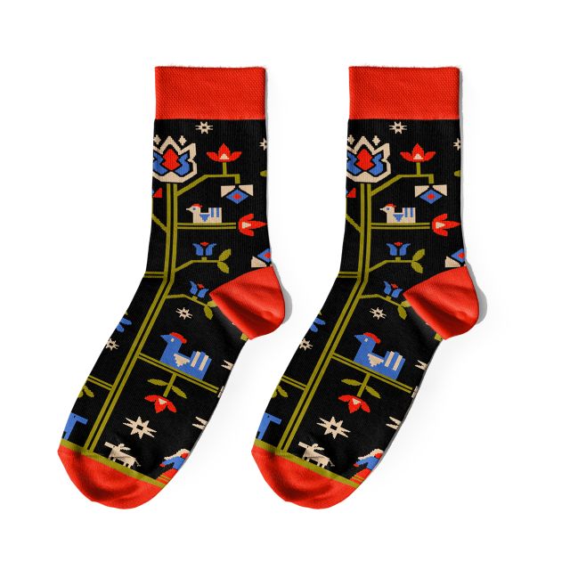 Носки «Дерево жизни» чёрные