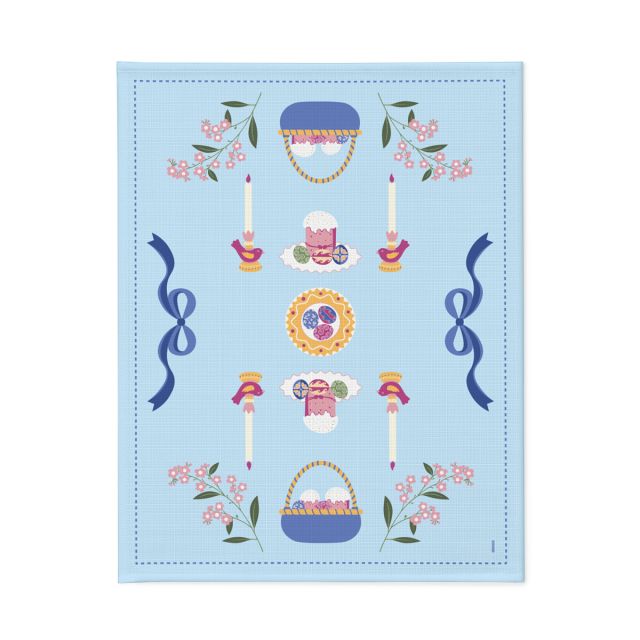 Tablecloth "Easter Basket" blue 130x170