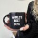  Чашка «World's best BOSS» черная: Фото - ORNER 