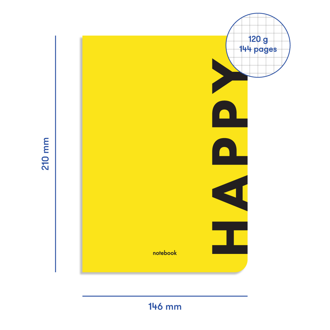 

Блокнот в клетку Happy