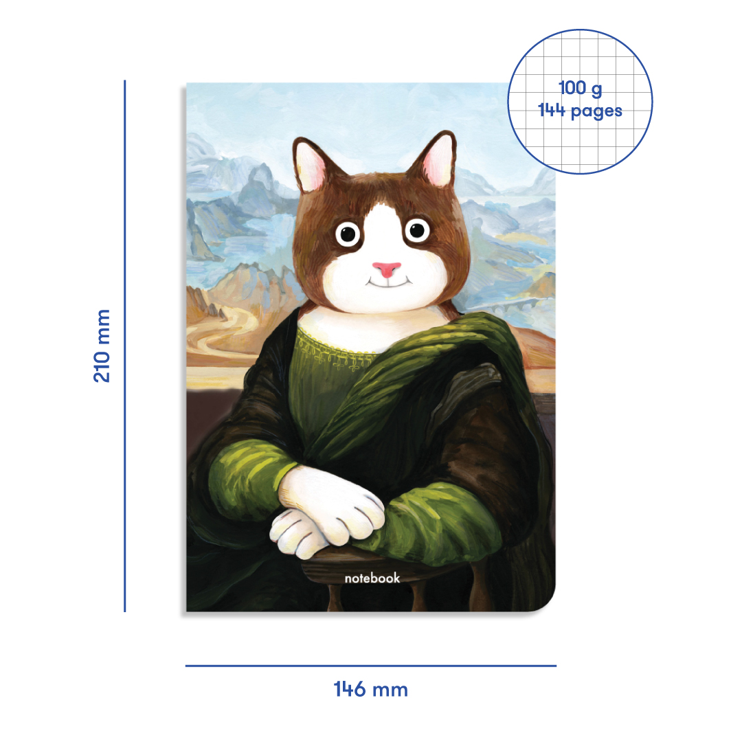 

Блокнот в клетку ORNER x InnaRuda «Кото Лиза»